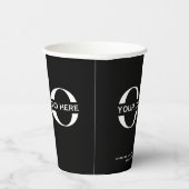 ビジネスロゴスタイリッシュブラックモダンプロフェッショナル 紙コップ (右)