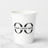 ビジネスロゴスタイリッシュモダンプロフェッショナル白 紙コップ (正面)