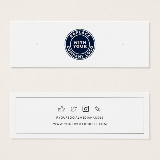 ビジネスロゴスタッドイヤリングディスプレイカード (正面&裏面)