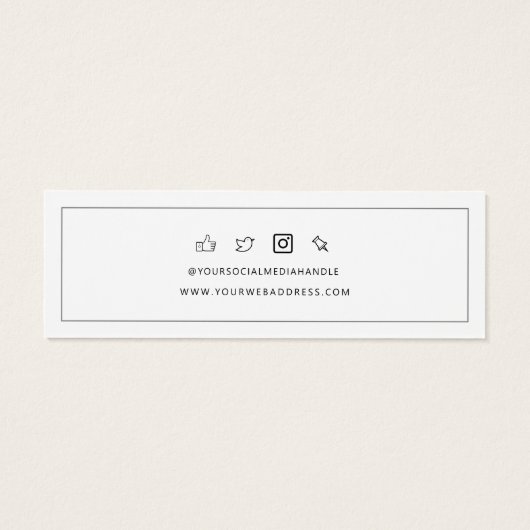 ビジネスロゴスタッドイヤリングディスプレイカード (裏面)