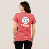 ビジネスロゴスタッフの従業員のカスタム トライブレンドＴシャツ (裏面全面)