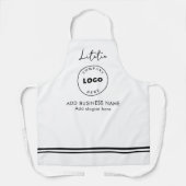 ビジネスロゴスタッフの追加スタッフ従業員名髪サロン エプロン (正面)