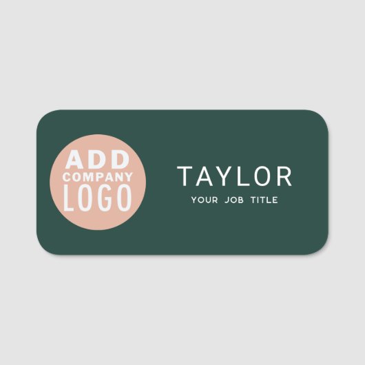 ビジネスロゴスタッフ従業員のカスタム 名札 (正面)