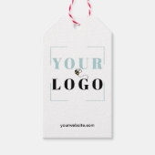ビジネスロゴソーシャルメディアありがとうクラフトラベル ギフトタグ (正面)