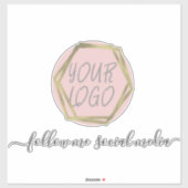 ビジネスロゴソーシャルメディアのマーケティングの美しさ シール