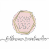 ビジネスロゴソーシャルメディアのマーケティングの美しさ シール (正面)