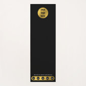 ビジネスロゴソーシャルメディアブラック金ゴールドヨガスタジオ ヨガマット (正面)