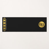 ビジネスロゴソーシャルメディアブラック金ゴールドヨガスタジオ ヨガマット (正面(横))