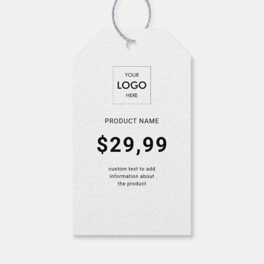 ビジネスロゴソーシャルメディアブランディングギフトラベル ギフトタグ (裏面)