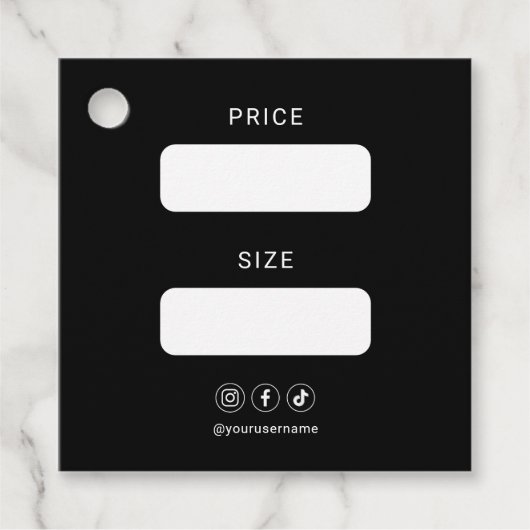 ビジネスロゴソーシャルメディアプロフェッショナルメッセージカード フェイバータグ (正面)