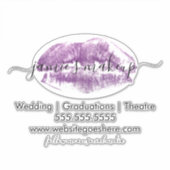 ビジネスロゴソーシャルメディアマーケティングリップインプリント シール (正面)