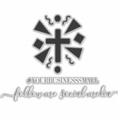 ビジネスロゴソーシャルメディアマーケティング信仰ステッカー シール (正面)