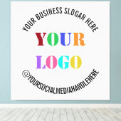 ビジネスロゴソーシャルメディア名キャンバス印刷 キャンバスプリント (インサイチュ (ウッドフロア))