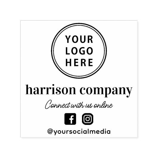 ビジネスロゴソーシャルメディア セルフインキングスタンプ (デザイン)