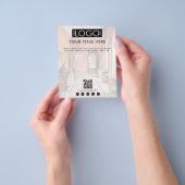 ビジネスロゴソーシャルメディアQRコードフェードフォト チラシ (手)