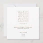 ビジネスロゴタイルエレガントニュートラル誕生日カード (裏面)