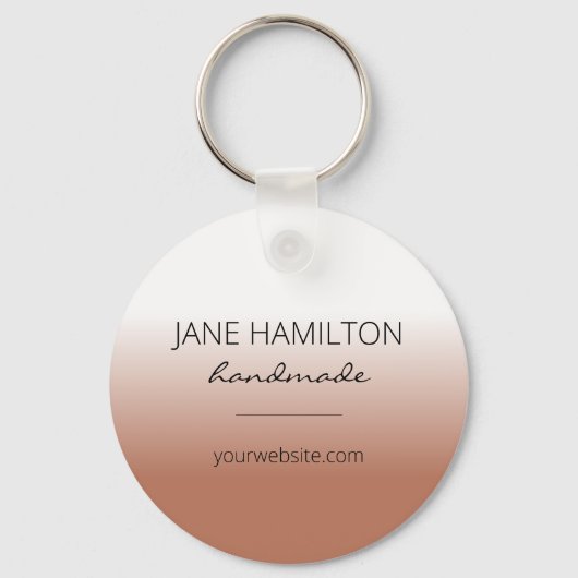 ビジネスロゴテラコッタシンプルキーチェーン キーホルダー (正面)