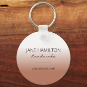 ビジネスロゴテラコッタシンプルキーチェーン キーホルダー (正面)