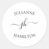 ビジネスロゴテンプレートひな形シール ラウンドシール (正面)