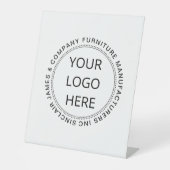 ビジネスロゴデスクトップの追加 台座サイン (正面)