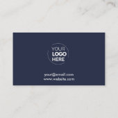 ビジネスロゴネイビースタープロフェッショナル会社 ロイヤリティカード (裏面)