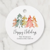 ビジネスロゴハッピーホリデーズウォーター企業のカラー フェイバータグ (正面)