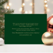 ビジネスロゴハッピーホリデーズグリーンクリスマス金ゴールド 箔シーズンカード