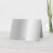 ビジネスロゴハッピーホリデーフェイクシルバー シーズンカード (裏面)