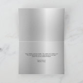 ビジネスロゴハッピーホリデーフェイクシルバー シーズンカード (内部)