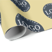 ビジネスロゴパターンのミニマル追加 ラッピングペーパー (ロールコーナー)