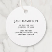 ビジネスロゴパーソナライズされた製品ラベル フェイバータグ (裏面)