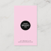 ビジネスロゴピンク赤面プロフェッショナルロイヤリティカード ロイヤリティカード (裏面)