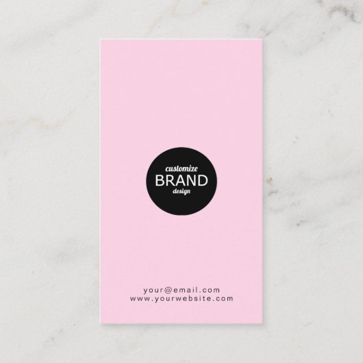 ビジネスロゴピンク赤面プロフェッショナルロイヤリティカード ロイヤリティカード (裏面)