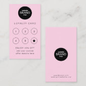 ビジネスロゴピンク赤面プロフェッショナルロイヤリティカード ロイヤリティカード (正面/裏面)