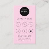 ビジネスロゴピンク赤面プロフェッショナルロイヤリティカード ロイヤリティカード (正面)