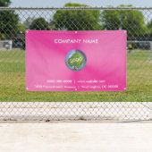 ビジネスロゴピンク（屋外） 横断幕 (インサイチュ)