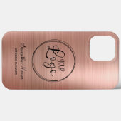 ビジネスロゴフェイクバラゴールドフォイル Case-Mate iPhoneケース (裏面 (横))