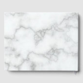 ビジネスロゴフェイクホワイトマーブル企業の金ゴールド ゲストブック (裏面)