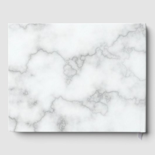 ビジネスロゴフェイクホワイトマーブル企業の金ゴールド ゲストブック (裏面)