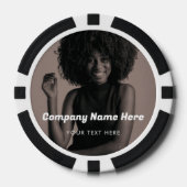 ビジネスロゴフォト会社のプロモーション企業の ポーカーチップ (正面)