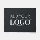 ビジネスロゴフロントドアモダンプロフェッショナルブラック ドアマット (正面)