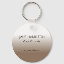 ビジネスロゴブラウンミニマルシンプルキーチェーン