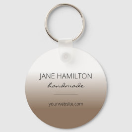 ビジネスロゴブラウンミニマルシンプルキーチェーン キーホルダー