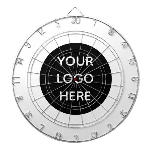 ビジネスロゴブラックカンパニープロモーションモダン ダーツボード (正面)