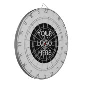 ビジネスロゴブラックカンパニープロモーションモダン ダーツボード (正面左)