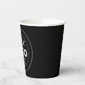 ビジネスロゴブラックスタイリッシュモダンプロフェッショナル 紙コップ (左)