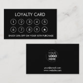 ビジネスロゴブラックスタープロフェッショナル会社 ロイヤリティカード (正面/裏面)