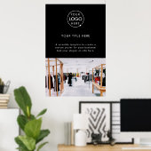 ビジネスロゴブラックプロフェッショナルのプロモーション写真 ポスター (ホームオフィス)