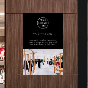 ビジネスロゴブラックプロフェッショナルのプロモーション写真 ポスター