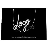 ビジネスロゴブラックラージ抱き枕 ラージペーパーバッグ (正面)